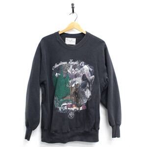 Vintage American Eagle Outfitters Rocky Mountain Wildlife Sweatshirt Large